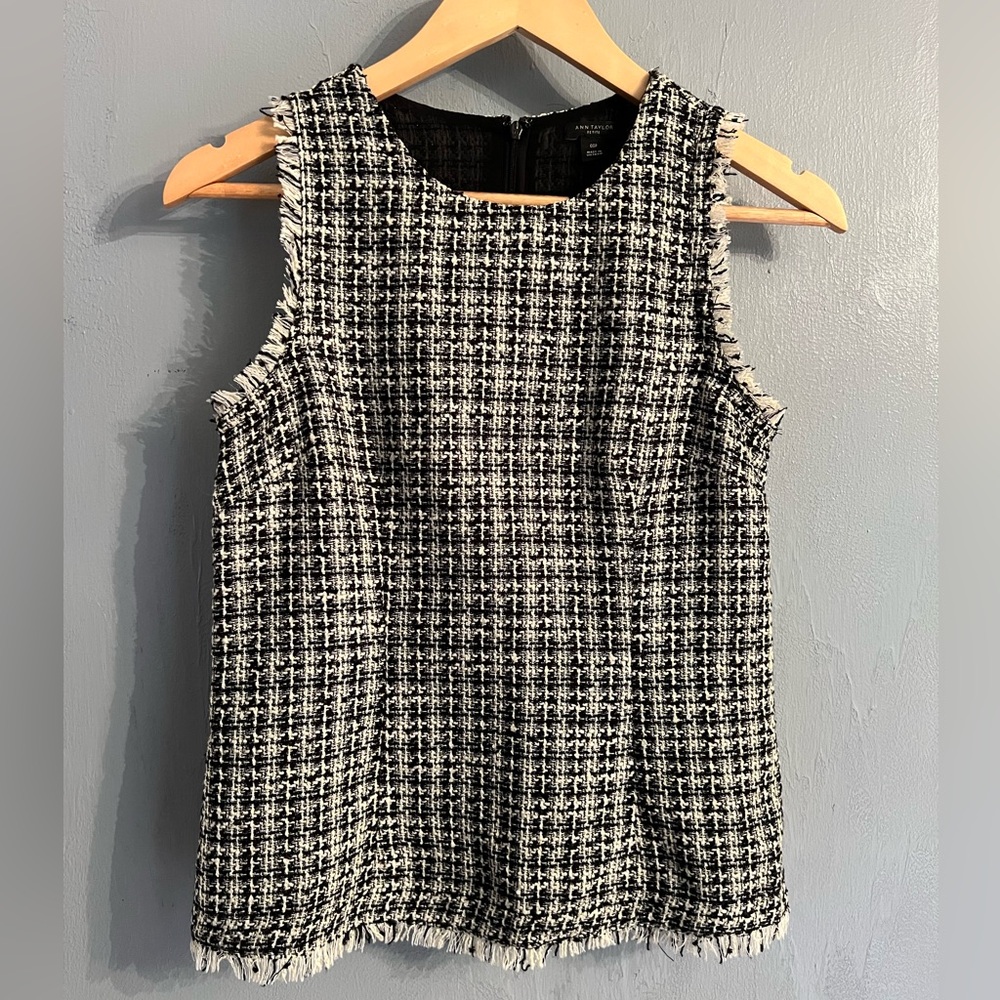 Ann Taylor Tweed Shell Top